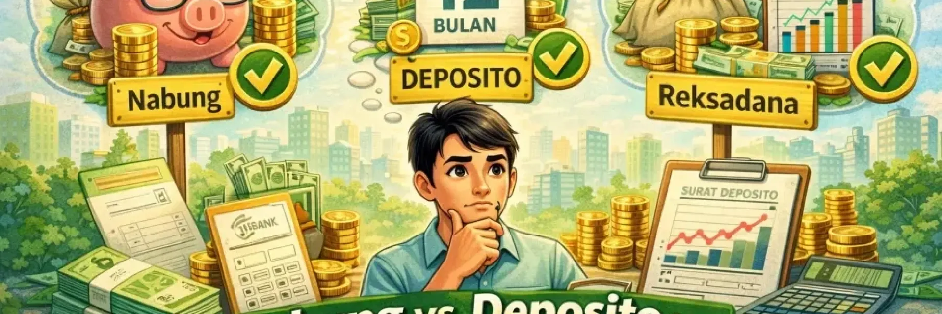 Nabung vs Deposito vs Reksadana, Mana yang Cocok Buat Kamu?